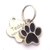 hundemarke mit gravur - Pfote Schwarz.jpg Hundemarken MjavHov - Hundemarke, Hundemarken online, Hundemarken mit gravur, gravierte Hundemarken, Hundeanhänger, Anhänger mit gravur, Hundezubehöer, Rassen Hundemarke, Tieranhänger